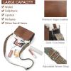 imageBOSTANTEN Crossbody Bags for Women Vegan Leather Purses Quilted Shoulder Handbags with Adjustable Shoulder StrapZbeige With Brown