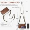 imageBOSTANTEN Crossbody Bags for Women Vegan Leather Purses Quilted Shoulder Handbags with Adjustable Shoulder StrapZbeige With Brown