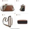 imageBOSTANTEN Crossbody Bags for Women Vegan Leather Purses Quilted Shoulder Handbags with Adjustable Shoulder StrapZbeige With Brown