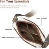 imageBOSTANTEN Crossbody Bags for Women Vegan Leather Purses Quilted Shoulder Handbags with Adjustable Shoulder StrapZbeige With Brown