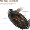 imageBOSTANTEN Crossbody Bags for Women Vegan Leather Purses Quilted Shoulder Handbags with Adjustable Shoulder StrapZblack