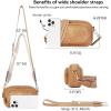 imageBOSTANTEN Crossbody Bags for Women Vegan Leather Purses Quilted Shoulder Handbags with Adjustable Shoulder StrapZcamel Brown