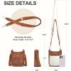imageBOSTANTEN Small Crossbody Purses for Women Cell Phone Bag Quilted Shoulder Handbags with Detachable StrapBeige With Brown
