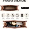 imageBOSTANTEN Small Crossbody Purses for Women Cell Phone Bag Quilted Shoulder Handbags with Detachable StrapBeige With Brown