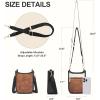 imageBOSTANTEN Small Crossbody Purses for Women Cell Phone Bag Quilted Shoulder Handbags with Detachable StrapBlack With Brown With Beige