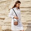 imageBOSTANTEN Small Crossbody Purses for Women Cell Phone Bag Quilted Shoulder Handbags with Detachable StrapBlack With Brown With Beige