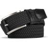 imageBOSTANTEN Stretch Belts for Men Braided Woven Belts Men 1 38quot Gift for Golf Pants Casual Shorts Jeans001black