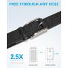 imageBOSTANTEN Stretch Belts for Men Braided Woven Belts Men 1 38quot Gift for Golf Pants Casual Shorts Jeans001black