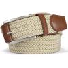 imageBOSTANTEN Stretch Belts for Men Braided Woven Belts Men 1 38quot Gift for Golf Pants Casual Shorts Jeans002khaki