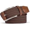 imageBOSTANTEN Stretch Belts for Men Braided Woven Belts Men 1 38quot Gift for Golf Pants Casual Shorts Jeans003coffee
