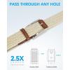 imageBOSTANTEN Stretch Belts for Men Braided Woven Belts Men 1 38quot Gift for Golf Pants Casual Shorts Jeans004blackKhaki