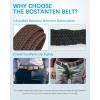 imageBOSTANTEN Stretch Belts for Men Braided Woven Belts Men 1 38quot Gift for Golf Pants Casual Shorts Jeans006khakiCoffee