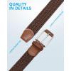 imageBOSTANTEN Stretch Belts for Men Braided Woven Belts Men 1 38quot Gift for Golf Pants Casual Shorts Jeans006khakiCoffee