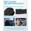 imageBOSTANTEN Stretch Belts for Men Braided Woven Belts Men 1 38quot Gift for Golf Pants Casual Shorts Jeans007black