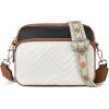 imageBOSTANTEN Crossbody Bags for Women Vegan Leather Purses Quilted Shoulder Handbags with Adjustable Shoulder StrapA01beigeblackbrown