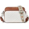 imageBOSTANTEN Crossbody Bags for Women Vegan Leather Purses Quilted Shoulder Handbags with Adjustable Shoulder StrapA01beigebrown