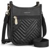 imageBOSTANTEN Small Crossbody Purses for Women Cell Phone Bag Quilted Shoulder Handbags with Detachable StrapBlack