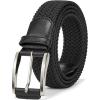 imageBOSTANTEN Stretch Belts for Men Braided Woven Belts Men 1 38quot Gift for Golf Pants Casual Shorts Jeans001black