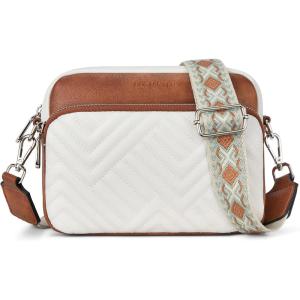 imageBOSTANTEN Crossbody Bags for Women Vegan Leather Purses Quilted Shoulder Handbags with Adjustable Shoulder StrapA01beigebrown