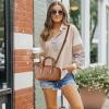 imageBOSTANTEN Vegan Leather Satchel Bag Quilted Crossbody Purses for Women Small Tote Shoulder Handbags with Detachable StrapBrown
