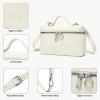 imageBOSTANTEN Vegan Leather Satchel Bag Quilted Crossbody Purses for Women Small Tote Shoulder Handbags with Detachable StrapZ01beige
