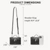 imageBOSTANTEN Vegan Leather Satchel Bag Quilted Crossbody Purses for Women Small Tote Shoulder Handbags with Detachable StrapZ01black