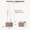 imageBOSTANTEN Vegan Leather Satchel Bag Quilted Crossbody Purses for Women Small Tote Shoulder Handbags with Detachable StrapZ01camel
