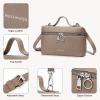 imageBOSTANTEN Vegan Leather Satchel Bag Quilted Crossbody Purses for Women Small Tote Shoulder Handbags with Detachable StrapZ01camel