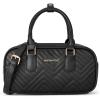 imageBOSTANTEN Vegan Leather Satchel Bag Quilted Crossbody Purses for Women Small Tote Shoulder Handbags with Detachable StrapBlack