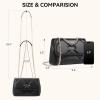 imageBOSTANTEN Crossbody Bags for Women Small Purse Vegan Leather Quilted Shoulder Bag With Chain Trendy Ladies HandbagsBlack