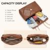 imageBOSTANTEN Crossbody Bags for Women Small Purse Vegan Leather Quilted Shoulder Bag With Chain Trendy Ladies HandbagsBrown