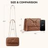 imageBOSTANTEN Crossbody Bags for Women Small Purse Vegan Leather Quilted Shoulder Bag With Chain Trendy Ladies HandbagsBrown