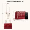 imageBOSTANTEN Crossbody Bags for Women Small Purse Vegan Leather Quilted Shoulder Bag With Chain Trendy Ladies HandbagsWine Red