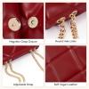 imageBOSTANTEN Crossbody Bags for Women Small Purse Vegan Leather Quilted Shoulder Bag With Chain Trendy Ladies HandbagsWine Red