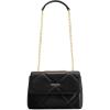 imageBOSTANTEN Crossbody Bags for Women Small Purse Vegan Leather Quilted Shoulder Bag With Chain Trendy Ladies HandbagsBlack