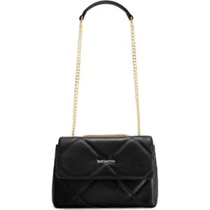 imageBOSTANTEN Crossbody Bags for Women Small Purse Vegan Leather Quilted Shoulder Bag With Chain Trendy Ladies HandbagsBlack