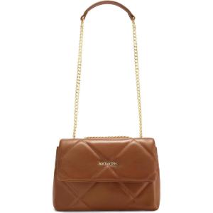 imageBOSTANTEN Crossbody Bags for Women Small Purse Vegan Leather Quilted Shoulder Bag With Chain Trendy Ladies HandbagsBrown