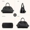 imageBOSTANTEN Suede Purse for Women Top Handle Satchel Large Tote Crossbody Handbags with Adjustable Strap and MagneticBlack