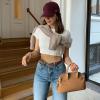 imageBOSTANTEN Suede Purse for Women Top Handle Satchel Large Tote Crossbody Handbags with Adjustable Strap and MagneticBrown