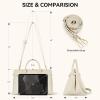 imageBOSTANTEN Work Tote Bags for Women Suede Leather Top Handle Satchel Crossbody Bag shoulder Purse with Adjustable StrapBeige