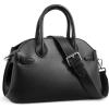 imageBOSTANTEN Suede Purse for Women Top Handle Satchel Large Tote Crossbody Handbags with Adjustable Strap and MagneticBlack