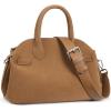 imageBOSTANTEN Suede Purse for Women Top Handle Satchel Large Tote Crossbody Handbags with Adjustable Strap and MagneticBrown