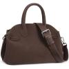 imageBOSTANTEN Suede Purse for Women Top Handle Satchel Large Tote Crossbody Handbags with Adjustable Strap and MagneticCoffee