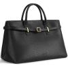imageBOSTANTEN Work Tote Bags for Women Suede Leather Top Handle Satchel Crossbody Bag shoulder Purse with Adjustable StrapBlack