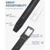 imageBOSTANTEN Mens Belt Leather Ratchet 1 38 Belt For Men Gift Dress and Casual with Adjustable Buckle Trim to Fit002glossy Black