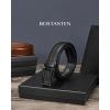 imageBOSTANTEN Mens Belt Leather Ratchet 1 38 Belt For Men Gift Dress and Casual with Adjustable Buckle Trim to Fit004matte Black  Smooth