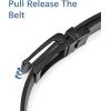 imageBOSTANTEN Mens Belt Leather Ratchet 1 38 Belt For Men Gift Dress and Casual with Adjustable Buckle Trim to Fit005matte Black  Twill