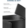 imageBOSTANTEN Mens Belt Leather Ratchet 1 38 Belt For Men Gift Dress and Casual with Adjustable Buckle Trim to Fit005matte Black  Twill