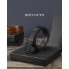 imageBOSTANTEN Mens Belt Leather Ratchet 1 38 Belt For Men Gift Dress and Casual with Adjustable Buckle Trim to Fit005matte Black  Twill