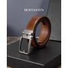 imageBOSTANTEN Mens Belt Leather Ratchet 1 38 Belt For Men Gift Dress and Casual with Adjustable Buckle Trim to Fit007dark Brown